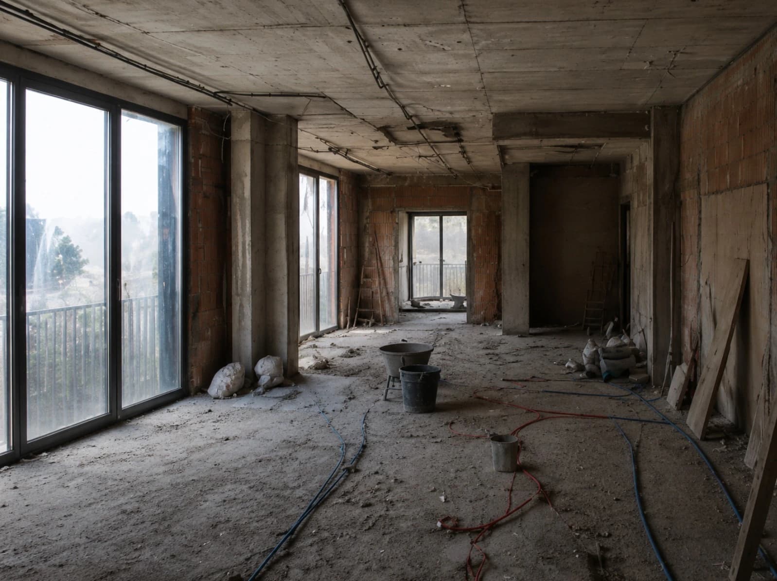 Antes: una vivienda sin uso, sin terminar y con problemas estructurales